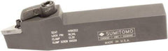 Sumitomo - MVVN, Neutral Cut, 17.5° Lead Angle, 1" Shank Height x 1" Shank Width, Negative Rake Indexable Turning Toolholder - 6" OAL, VNMG 432 Insert Compatibility, Series Multi-Option - Eagle Tool & Supply