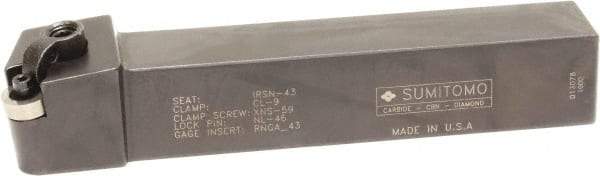 Sumitomo - MRGN, Right Hand Cut, 3/4" Shank Height x 3/4" Shank Width, Negative Rake Indexable Turning Toolholder - 4-1/2" OAL, RNMG 43 Insert Compatibility, Series Multi-Option - Eagle Tool & Supply