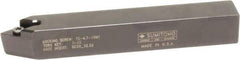 Sumitomo - SDPC, Neutral Cut, 27.5° Lead Angle, 1/2" Shank Height x 1/2" Shank Width, Positive Rake Indexable Turning Toolholder - 6" OAL, DCMT 32.52 Insert Compatibility, Series Screw Lock - Eagle Tool & Supply