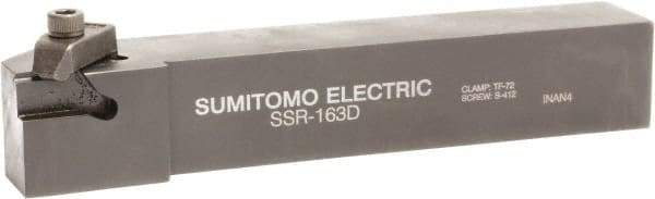 Sumitomo - SS, External, Right Hand, 0.21" Max Depth of Cut, Indexable Grooving Tool Holder - SG 3 Insert Compatibility, 1" Shank Height, 1" Shank Width, 6" OAL - Eagle Tool & Supply