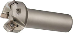 Sumitomo - 45° Lead Angle, 2.567" Max Cut Diam, 2" Min Cut Diam, Indexable Chamfer and Angle End Mill - 4 Inserts, ONMT, SNMT, XNET Insert Style, 3.97" Overall Length, Through Coolant, Straight Shank - Eagle Tool & Supply