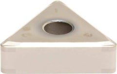 Sumitomo - 6NC-TNGG332 SV Grade BNC200 PCBN Turning Insert - TiN Finish, 60° Triangle, 3/8" Inscr Circle, 3/16" Thick, 1/32" Corner Radius - Eagle Tool & Supply