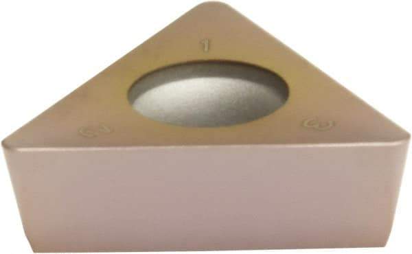 Sumitomo - 3NC-TPGA332 Grade BNC160 PCBN Turning Insert - TiN Finish, 60° Triangle, 3/8" Inscr Circle, 3/16" Thick, 1/32" Corner Radius - Eagle Tool & Supply