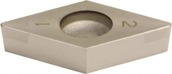 Sumitomo - 2NC-DCGA32.52 Grade BNC200 PCBN Turning Insert - TiN Finish, 55° Diamond, 3/8" Inscr Circle, 5/32" Thick, 1/32" Corner Radius - Eagle Tool & Supply