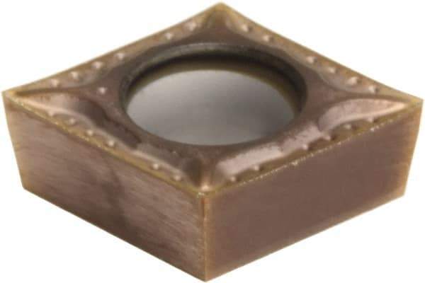 Sumitomo - CCGT32.50 ESI Grade AC510U Carbide Turning Insert - TiAlN/AlCrN Finish, 80° Diamond, 3/8" Inscr Circle, 5/32" Thick, 0.0039" Corner Radius - Eagle Tool & Supply