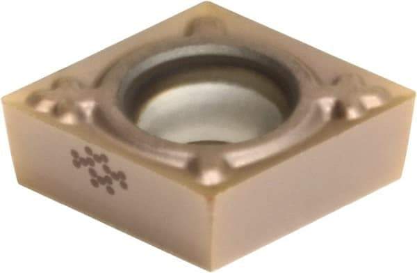 Sumitomo - CCGT21.51 EFC Grade AC530U Carbide Turning Insert - TiAlN/AlCrN Finish, 80° Diamond, 1/4" Inscr Circle, 3/32" Thick, 1/64" Corner Radius - Eagle Tool & Supply