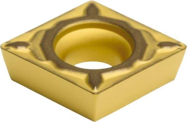 Sumitomo - CPMT321 ELU Grade AC820P Carbide Turning Insert - Al2O3 Finish, 80° Diamond, 3/8" Inscr Circle, 1/8" Thick, 1/64" Corner Radius - Eagle Tool & Supply