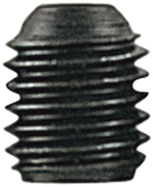 Value Collection - 7/16-14 UNC, 7/16" OAL, Cup Point Set Screw - Alloy Steel, 7/32" Key - Eagle Tool & Supply