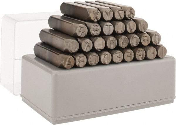 C.H. Hanson - 27 Piece, 3/8" Character Steel Stamp Set - Letters, Standard - Eagle Tool & Supply