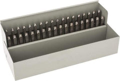 C.H. Hanson - 36 Piece, 3/32" Character Steel Stamp Set - Letters & Figures, Standard - Eagle Tool & Supply