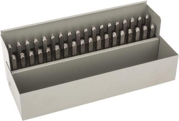 C.H. Hanson - 36 Piece, 1/8" Character Steel Stamp Set - Letters & Figures, Standard - Eagle Tool & Supply