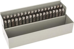 C.H. Hanson - 36 Piece, 1/4" Character Steel Stamp Set - Letters & Figures, Standard - Eagle Tool & Supply