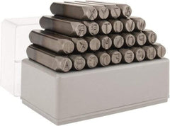 C.H. Hanson - 27 Piece, 3/8" Character Steel Stamp Set - Letters, Heavy Duty - Eagle Tool & Supply