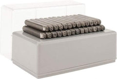 C.H. Hanson - 27 Piece, 1/2" Character Steel Stamp Set - Letters, Heavy Duty - Eagle Tool & Supply