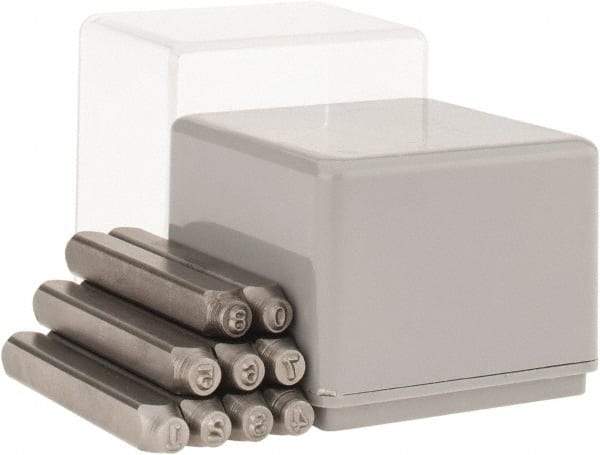 C.H. Hanson - 9 Piece, 1/16" Character Steel Stamp Set - Figures, Heavy Duty - Eagle Tool & Supply