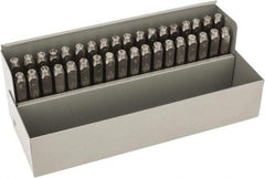 C.H. Hanson - 36 Piece, 3/16" Character Steel Stamp Set - Letters & Figures, Heavy Duty - Eagle Tool & Supply