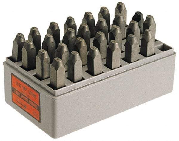 C.H. Hanson - 27 Piece, 1/8" Character Steel Stamp Set - Letters, Reverse - Eagle Tool & Supply