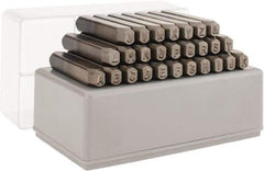 C.H. Hanson - 27 Piece, 3/16" Character Steel Stamp Set - Letters, Reverse - Eagle Tool & Supply