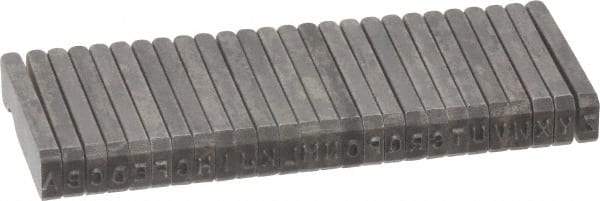 C.H. Hanson - 26 Piece, 1/16 Inch Character, Steel Type Set - 10 Character Capacity, A-Z Content - Eagle Tool & Supply