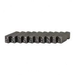 C.H. Hanson - 10 Piece, 1/4 Inch Character, Steel Type Set - 8 Character Capacity, 0-9 Content - Eagle Tool & Supply