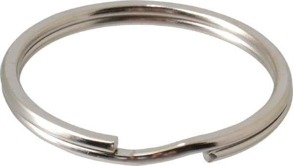 C.H. Hanson - 1-1/2" ID, 39mm OD, 4mm Thick, Split Ring - Carbon Spring Steel, Nickel Plated Finish - Eagle Tool & Supply