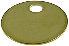 C.H. Hanson - 1-1/4 Inch Diameter, Round, Brass Blank Metal Tag - Blank Metal Check - Eagle Tool & Supply