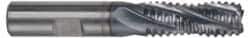 Niagara Cutter - 7/8" Diam, Coarse Pitch, 3-1/2" LOC, 5 Flute Cobalt Roughing Square End Mill - TiCN Finish, 5-3/4" OAL, 3/4" Shank Diam, Single End, Centercutting, 30° Helix - Eagle Tool & Supply