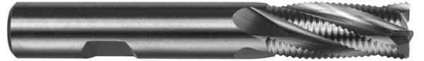 Hertel - 3/4" Diam, Fine Pitch, 4" LOC, 4 Flute Cobalt Roughing Square End Mill - Uncoated, 6-1/4" OAL, 3/4" Shank Diam, Single End, 30° Helix - Eagle Tool & Supply