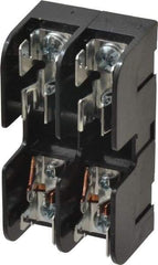 Ferraz Shawmut - 2 Pole, 10 to 14 AWG, 600 VAC/VDC, 30 Amp, DIN Rail Mount, Screw Mount Fuse Block - 13/32 Inch Diameter x 1-1/2 Inch Fuse Length, 3.04 Inch Long x 1.6 Inch Wide x 1.31 Inch High Block - Eagle Tool & Supply