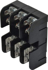 Ferraz Shawmut - 3 Pole, 10 to 14 AWG, 600 VAC/VDC, 30 Amp, DIN Rail Mount, Screw Mount Fuse Block - 13/32 Inch Diameter x 1-1/2 Inch Fuse Length, 3.04 Inch Long x 2.35 Inch Wide x 1.31 Inch High Block - Eagle Tool & Supply