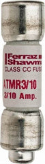 Ferraz Shawmut - 600 VAC/VDC, 0.3 Amp, Fast-Acting General Purpose Fuse - Clip Mount, 1-1/2" OAL, 100 at DC, 200 at AC kA Rating, 13/32" Diam - Eagle Tool & Supply