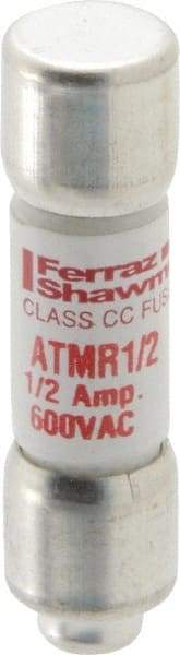 Ferraz Shawmut - 600 VAC/VDC, 0.5 Amp, Fast-Acting General Purpose Fuse - Clip Mount, 1-1/2" OAL, 100 at DC, 200 at AC kA Rating, 13/32" Diam - Eagle Tool & Supply