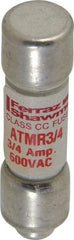 Ferraz Shawmut - 600 VAC/VDC, 0.75 Amp, Fast-Acting General Purpose Fuse - Clip Mount, 1-1/2" OAL, 100 at DC, 200 at AC kA Rating, 13/32" Diam - Eagle Tool & Supply