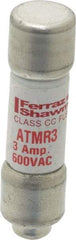 Ferraz Shawmut - 600 VAC/VDC, 3 Amp, Fast-Acting General Purpose Fuse - Clip Mount, 1-1/2" OAL, 100 at DC, 200 at AC kA Rating, 13/32" Diam - Eagle Tool & Supply