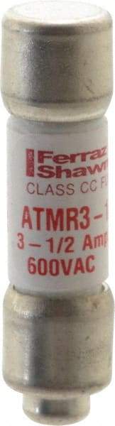 Ferraz Shawmut - 600 VAC/VDC, 3.5 Amp, Fast-Acting General Purpose Fuse - Clip Mount, 1-1/2" OAL, 100 at DC, 200 at AC kA Rating, 13/32" Diam - Eagle Tool & Supply