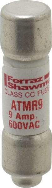 Ferraz Shawmut - 600 VAC/VDC, 9 Amp, Fast-Acting General Purpose Fuse - Clip Mount, 1-1/2" OAL, 100 at DC, 200 at AC kA Rating, 13/32" Diam - Eagle Tool & Supply