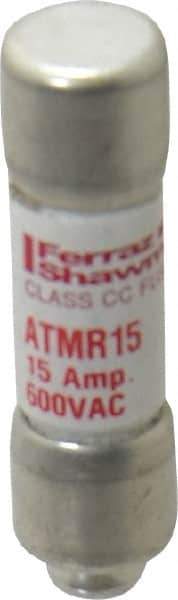 Ferraz Shawmut - 600 VAC/VDC, 15 Amp, Fast-Acting General Purpose Fuse - Clip Mount, 1-1/2" OAL, 100 at DC, 200 at AC kA Rating, 13/32" Diam - Eagle Tool & Supply