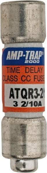 Ferraz Shawmut - 300 VDC, 600 VAC, 3.2 Amp, Time Delay General Purpose Fuse - Clip Mount, 1-1/2" OAL, 100 at DC, 200 at AC kA Rating, 13/32" Diam - Eagle Tool & Supply