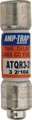 Ferraz Shawmut - 300 VDC, 600 VAC, 3.2 Amp, Time Delay General Purpose Fuse - Clip Mount, 1-1/2" OAL, 100 at DC, 200 at AC kA Rating, 13/32" Diam - Eagle Tool & Supply