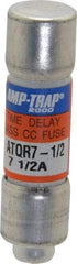 Ferraz Shawmut - 300 VDC, 600 VAC, 7.5 Amp, Time Delay General Purpose Fuse - Clip Mount, 1-1/2" OAL, 100 at DC, 200 at AC kA Rating, 13/32" Diam - Eagle Tool & Supply