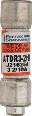 Ferraz Shawmut - 300 VDC, 600 VAC, 3.2 Amp, Time Delay General Purpose Fuse - Clip Mount, 1-1/2" OAL, 100 at DC, 200 at AC kA Rating, 13/32" Diam - Eagle Tool & Supply