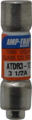 Ferraz Shawmut - 300 VDC, 600 VAC, 3.5 Amp, Time Delay General Purpose Fuse - Clip Mount, 1-1/2" OAL, 100 at DC, 200 at AC kA Rating, 13/32" Diam - Eagle Tool & Supply