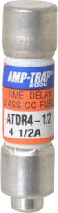 Ferraz Shawmut - 300 VDC, 600 VAC, 4.5 Amp, Time Delay General Purpose Fuse - Clip Mount, 1-1/2" OAL, 100 at DC, 200 at AC kA Rating, 13/32" Diam - Eagle Tool & Supply