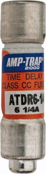 Ferraz Shawmut - 300 VDC, 600 VAC, 6.25 Amp, Time Delay General Purpose Fuse - Clip Mount, 1-1/2" OAL, 100 at DC, 200 at AC kA Rating, 13/32" Diam - Eagle Tool & Supply