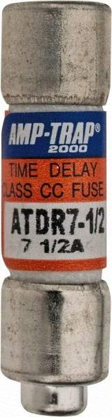 Ferraz Shawmut - 300 VDC, 600 VAC, 7.5 Amp, Time Delay General Purpose Fuse - Clip Mount, 1-1/2" OAL, 100 at DC, 200 at AC kA Rating, 13/32" Diam - Eagle Tool & Supply