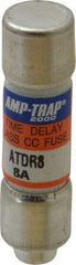 Ferraz Shawmut - 300 VDC, 600 VAC, 8 Amp, Time Delay General Purpose Fuse - Clip Mount, 1-1/2" OAL, 100 at DC, 200 at AC kA Rating, 13/32" Diam - Eagle Tool & Supply