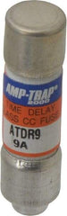 Ferraz Shawmut - 300 VDC, 600 VAC, 9 Amp, Time Delay General Purpose Fuse - Clip Mount, 1-1/2" OAL, 100 at DC, 200 at AC kA Rating, 13/32" Diam - Eagle Tool & Supply