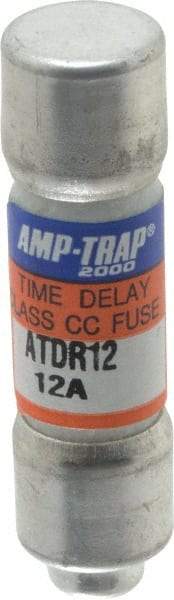 Ferraz Shawmut - 300 VDC, 600 VAC, 12 Amp, Time Delay General Purpose Fuse - Clip Mount, 1-1/2" OAL, 100 at DC, 200 at AC kA Rating, 13/32" Diam - Eagle Tool & Supply