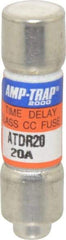 Ferraz Shawmut - 300 VDC, 600 VAC, 20 Amp, Time Delay General Purpose Fuse - Clip Mount, 1-1/2" OAL, 100 at DC, 200 at AC kA Rating, 13/32" Diam - Eagle Tool & Supply