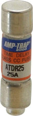Ferraz Shawmut - 300 VDC, 600 VAC, 25 Amp, Time Delay General Purpose Fuse - Clip Mount, 1-1/2" OAL, 100 at DC, 200 at AC kA Rating, 13/32" Diam - Eagle Tool & Supply